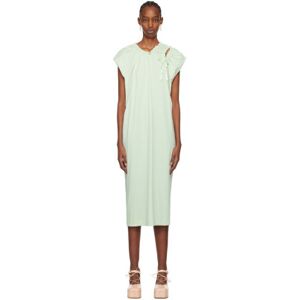 Simone Rocha Green Shoulder Bite Midi Dress  - Mint - Size: Extra Small - female