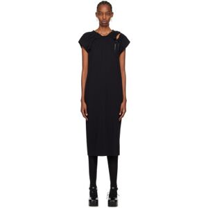 Simone Rocha Black Shoulder Bite Midi Dress  - Black - Size: Extra Small - female