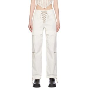 Dion Lee Off-White Hiking Pocket Trousers  - Ivory - Size: Large - female