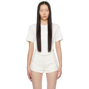 Dion Lee White Corset T-Shirt  - Ivory - Size: Extra Large - female