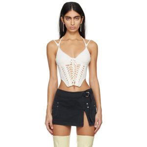 Dion Lee Off-White Braided Corset  - Ivory - Size: Extra Small - female