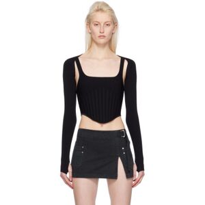 Dion Lee Black Ventral Compact Corset Top  - Black - Size: Extra Small - female