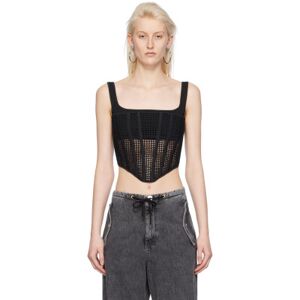 Dion Lee Black Suspend Tank Top  - Black - Size: 2X-Small - female