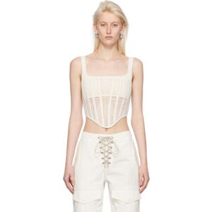 Dion Lee Off-White Suspend Tank Top  - Ecru - Size: Extra Small - female