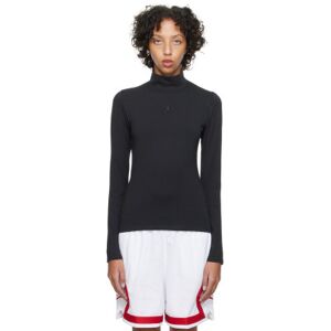 Nike Jordan Black Embroidered Long Sleeve T-Shirt  - Black - Size: Medium - female