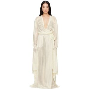 Stella McCartney Off-White Wrap Maxi Dress  - 9001 White - Size: IT 36 - female