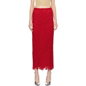 Valentino Red Vented Maxi Skirt  - 157 Rosso - Size: IT 40 - female