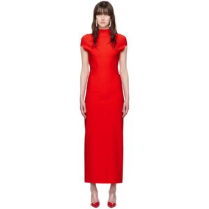 ALAÏA Red Sculpting Maxi Dress  - 385 - ROUGE VIF - Size: FR 38 - female