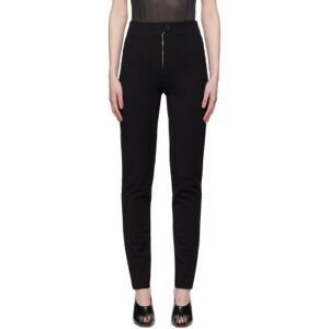 ALAÏA Black Gathered Leggings  - 995 - NOIR ALAIA - Size: FR 34 - female