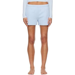 SKIMS Blue Cotton Fleece Classic Shorts  - Periwinkle - Size: Extra Large - female