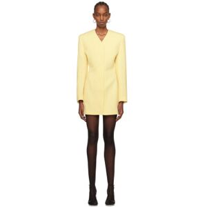 JACQUEMUS Yellow Les Sculptures 'La robe Cubo' Minidress  - 205 Pale Yellow - Size: FR 42 - female