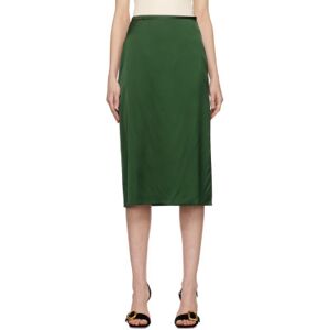 JACQUEMUS Green 'La Jupe Notte' Midi Skirt  - 590 Dark Green - Size: FR 38 - female