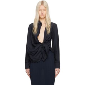 JACQUEMUS Navy 'La Chemise Bahia' Shirt  - 390 Dark Navy - Size: FR 42 - female