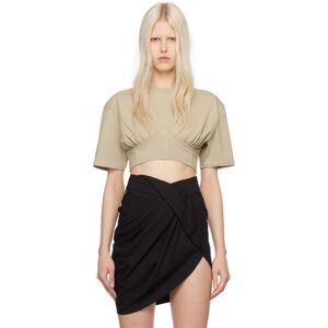 JACQUEMUS Beige 'Le T-Shirt Caraco' T-Shirt  - 530 Light Khaki - Size: Extra Small - female