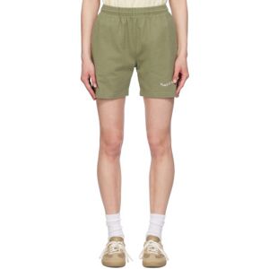 Museum of Peace & Quiet Khaki Wordmark Shorts  - Olive - Size: Medium - female