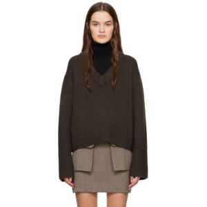 LISA YANG Brown 'The Aletta' Sweater  - WO Wood - Size: 2 - female