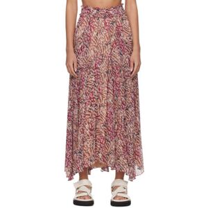 Isabel Marant Etoile Beige & Pink Veronique Maxi Skirt  - 40RY RASPBERRY - Size: FR 42 - female