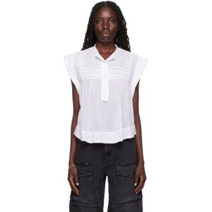 Isabel Marant Etoile White Leaza Blouse  - 20WH WHITE - Size: FR 44 - female