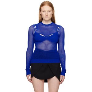 Off-White Blue Net Arrow Long Sleeve T-Shirt  - Nautical Blue - Size: IT 42 - female