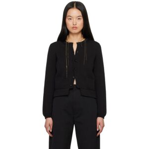 LEMAIRE Black Cropped Cardigan  - BK999 Black - Size: Large - female