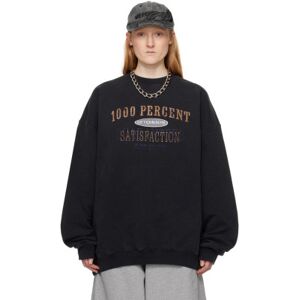 VETEMENTS Black '1000 Percent' Sweatshirt  - WASHED BLACK - Size: Large - female