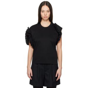 Noir Kei Ninomiya Black Ruffled T-Shirt  - 1 Black - Size: Extra Small - female