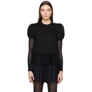 Noir Kei Ninomiya Black Layered T-Shirt  - 1 Black - Size: Extra Small - female