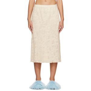 Song for the Mute Off-White Shaggy Midi Skirt  - White - Size: IT 34 - female