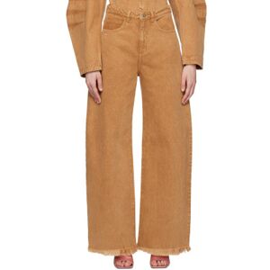 Marques Almeida Brown Boyfriend Jeans  - Brown - Size: UK 4 - female