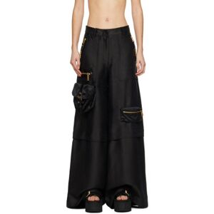 Moschino Black Bags Trousers  - A1555 Fantasy Black - Size: IT 40 - female