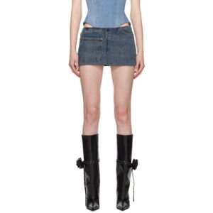 Fancì Club Blue Superb Denim Miniskirt  - Denim - Size: Small - female
