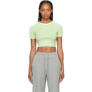 adidas Originals Green 3-Stripes T-Shirt  - Semi Green Spark - Size: 2X-Large - female