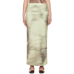 ELLISS Green Motion Blur Tint Maxi Skirt  - PRINT MULTI - Size: Large - female