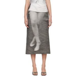 ELLISS Gray Dancing Midi Skirt  - PRINT MULTI - Size: Extra Small - female
