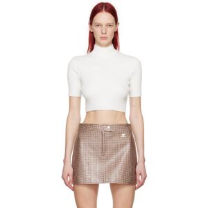 Courrèges White Cropped T-Shirt  - 0001 Heritage White - Size: Extra Small - female