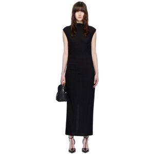 Elleme Black Draped Maxi Dress  - Black - Size: Extra Small - female