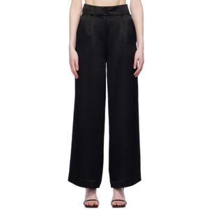 Elleme Black Textured Trousers  - Textured Black - Size: FR 38 - female