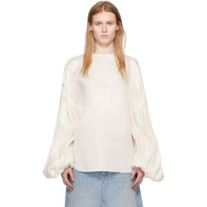 KHAITE White 'The Quico' Blouse  - 168 Chalk - Size: US 0 - female