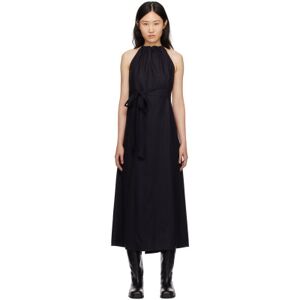 Baserange Black Trope Apron Maxi Dress  - Black - Size: Extra Small - female