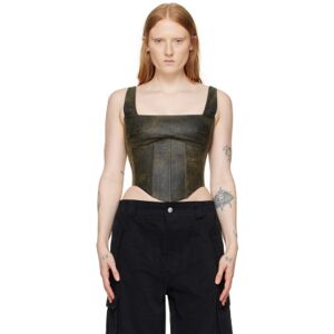 MISBHV SSENSE Exclusive Brown Faux-Leather Tank Top  - Brown - Size: Small - female