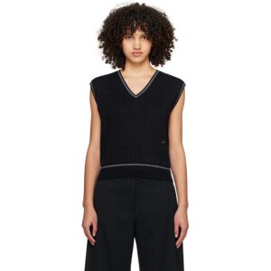 Dunst Navy Cable Knit Vest  - Navy - Size: Extra Small - female