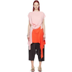 Kiko Kostadinov Pink & Orange Jogokba Midi Dress  - Blush Pink/Blood Ora - Size: FR 34 - female