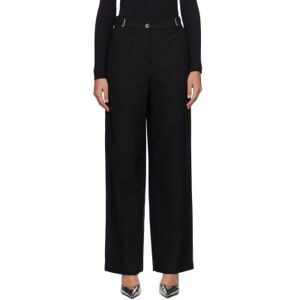 REMAIN Birger Christensen Black Belted Trousers  - 1000 Black - Size: FR 34 - female