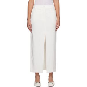 REMAIN Birger Christensen White Slit Maxi Skirt  - 11-0103 Egret - Size: FR 34 - female