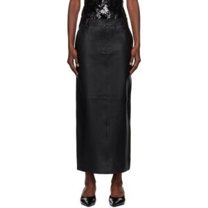 REMAIN Birger Christensen Black Pencil Maxi Skirt  - 1000 Black - Size: FR 42 - female