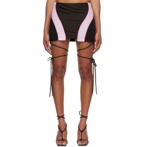 SRVC Brown & Pink Miami Miniskirt  - Brown - Size: Small - female