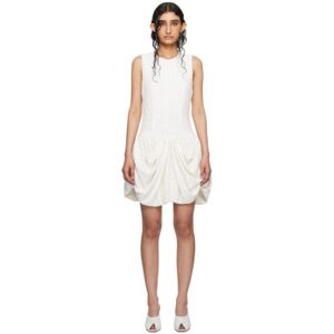 Wed SSENSE Exclusive White Bubble Hem Minidress  - White Sequin - Size: UK 10 - female