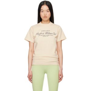 Sporty & Rich Beige 'H&W Club' T-Shirt  - Cream - Size: Extra Small - female