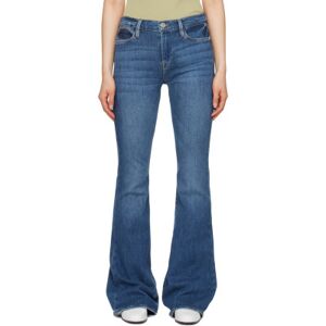 FRAME Blue 'Le High Flare' Jeans  - BEST - Size: WAIST US 32 - female