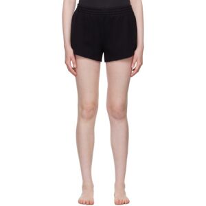 SKIMS Black Cotton Fleece Shorts  - Onyx - Size: Small - female